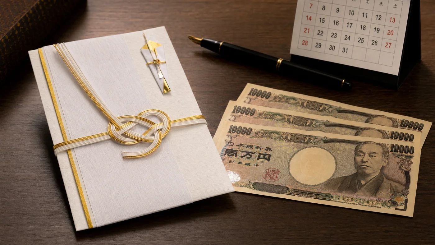 結婚式のご祝儀袋と現金、急な出費に対応する場面
