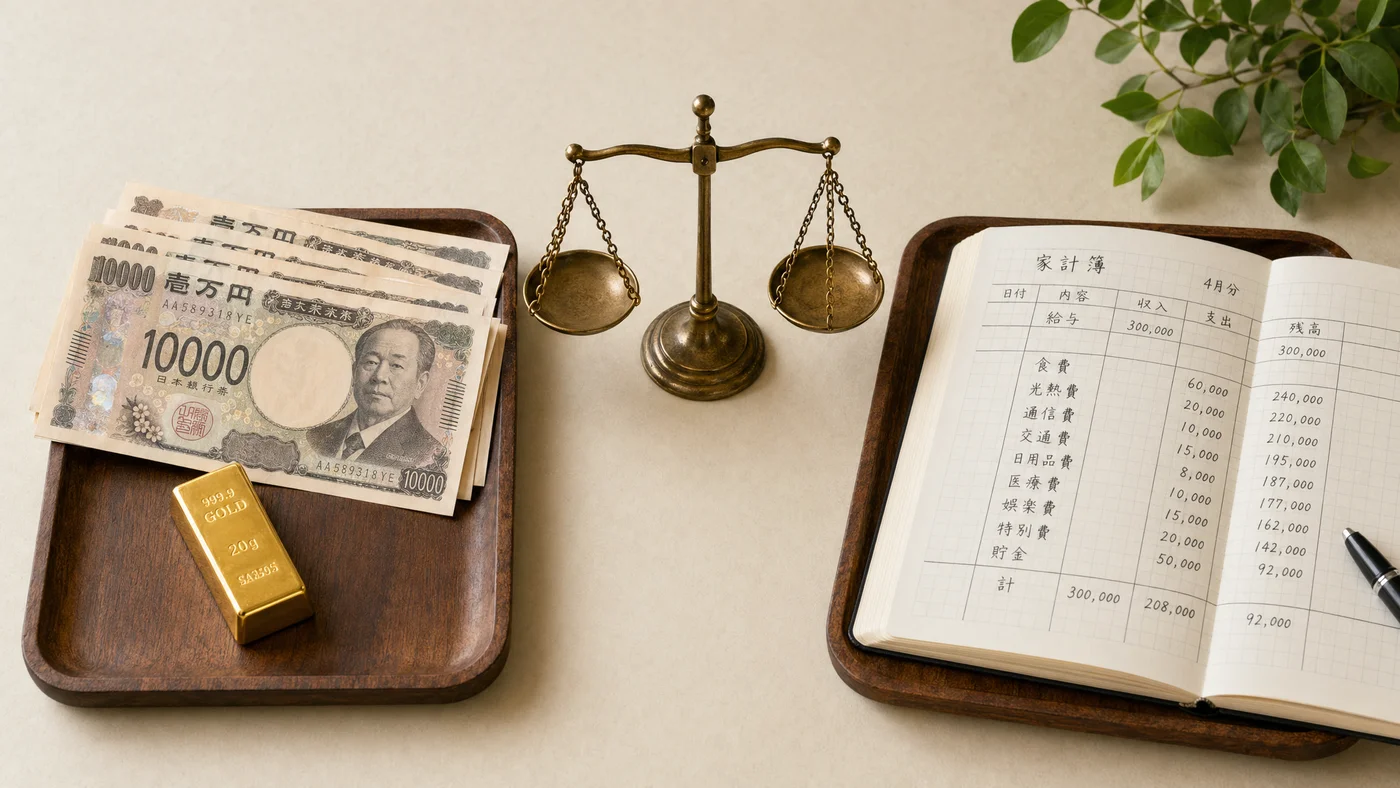 生活費確保と資産保全を両立する戦略の図