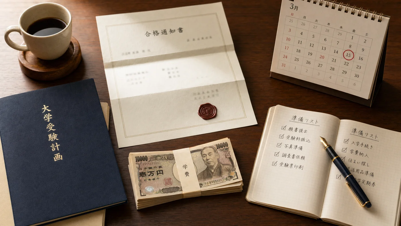 大学入学金の納付期限が迫る場面のイメージ