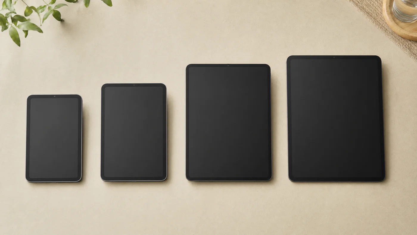 iPad Pro・Air・mini・無印のラインナップイメージ
