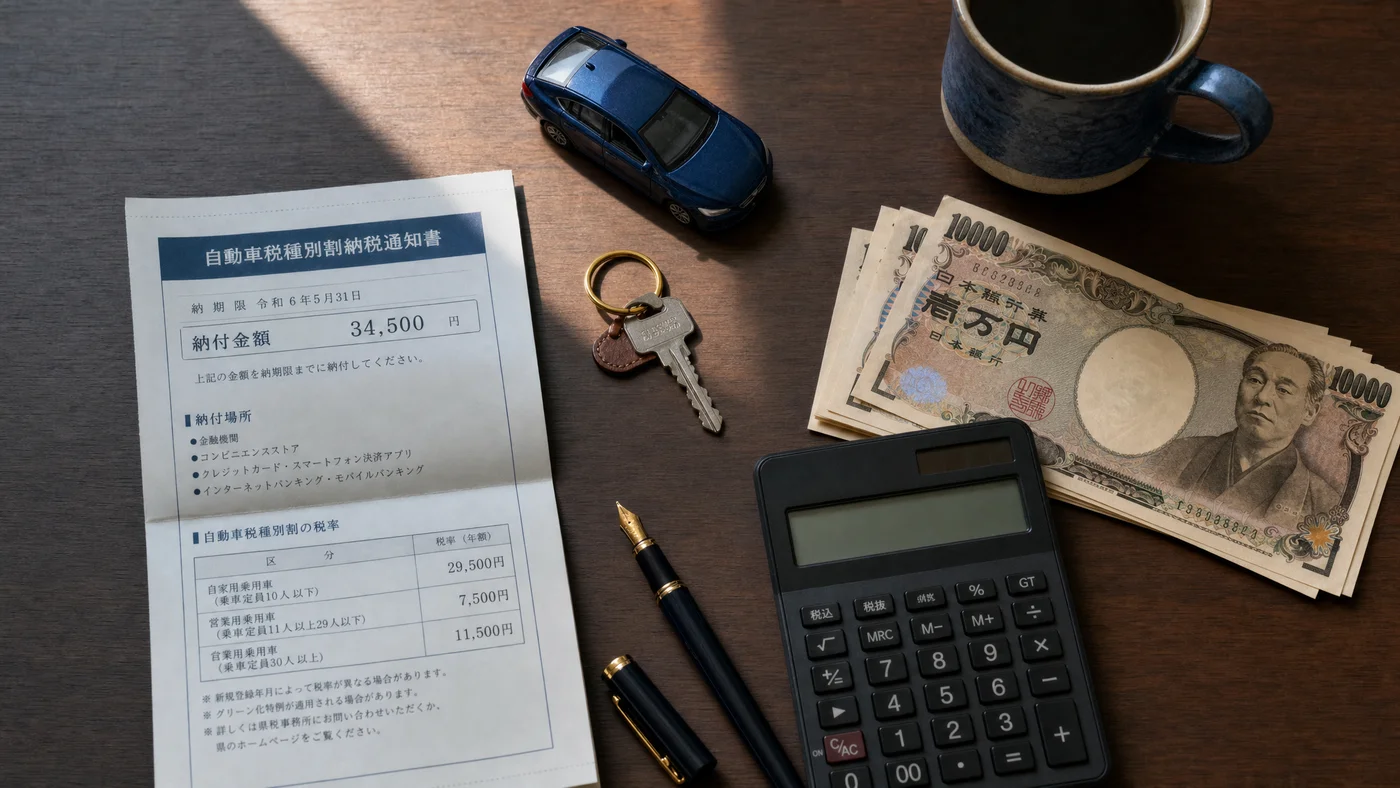 自動車税の納付準備イメージ