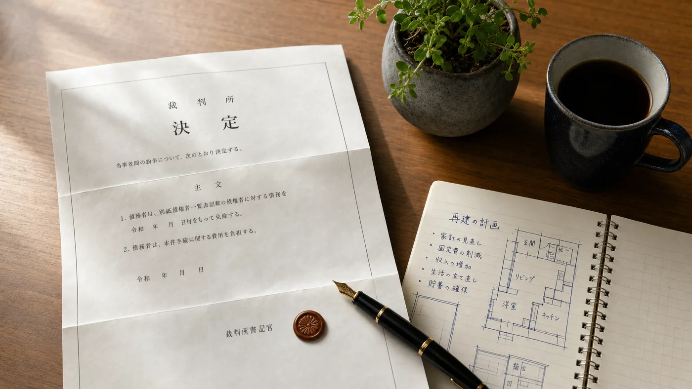 自己破産後の生活再建を考えるイメージ