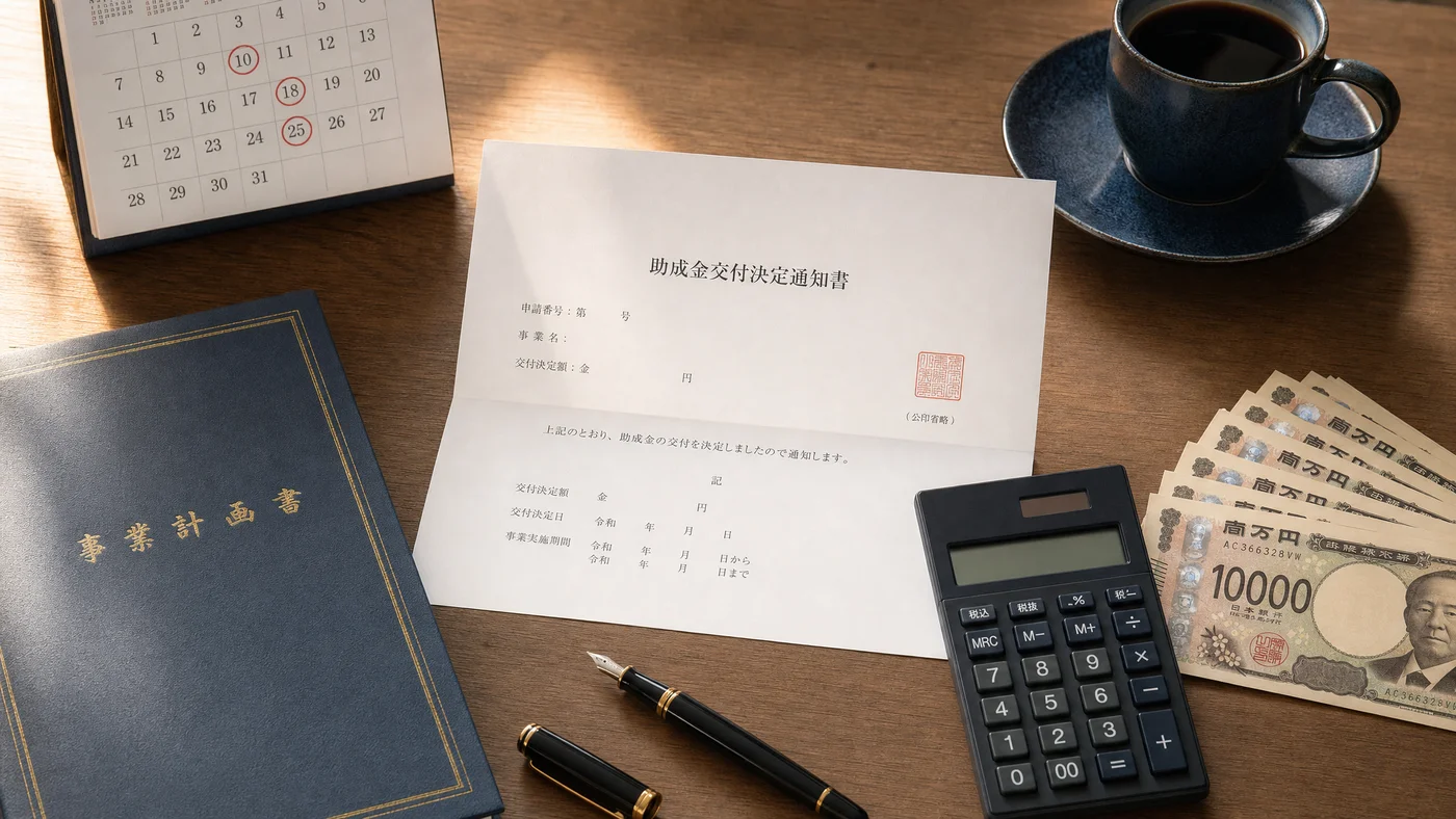 助成金入金待ちのつなぎ資金イメージ