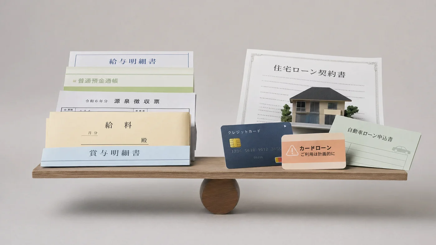 返済負担率に各種借入が与える影響を示す図解