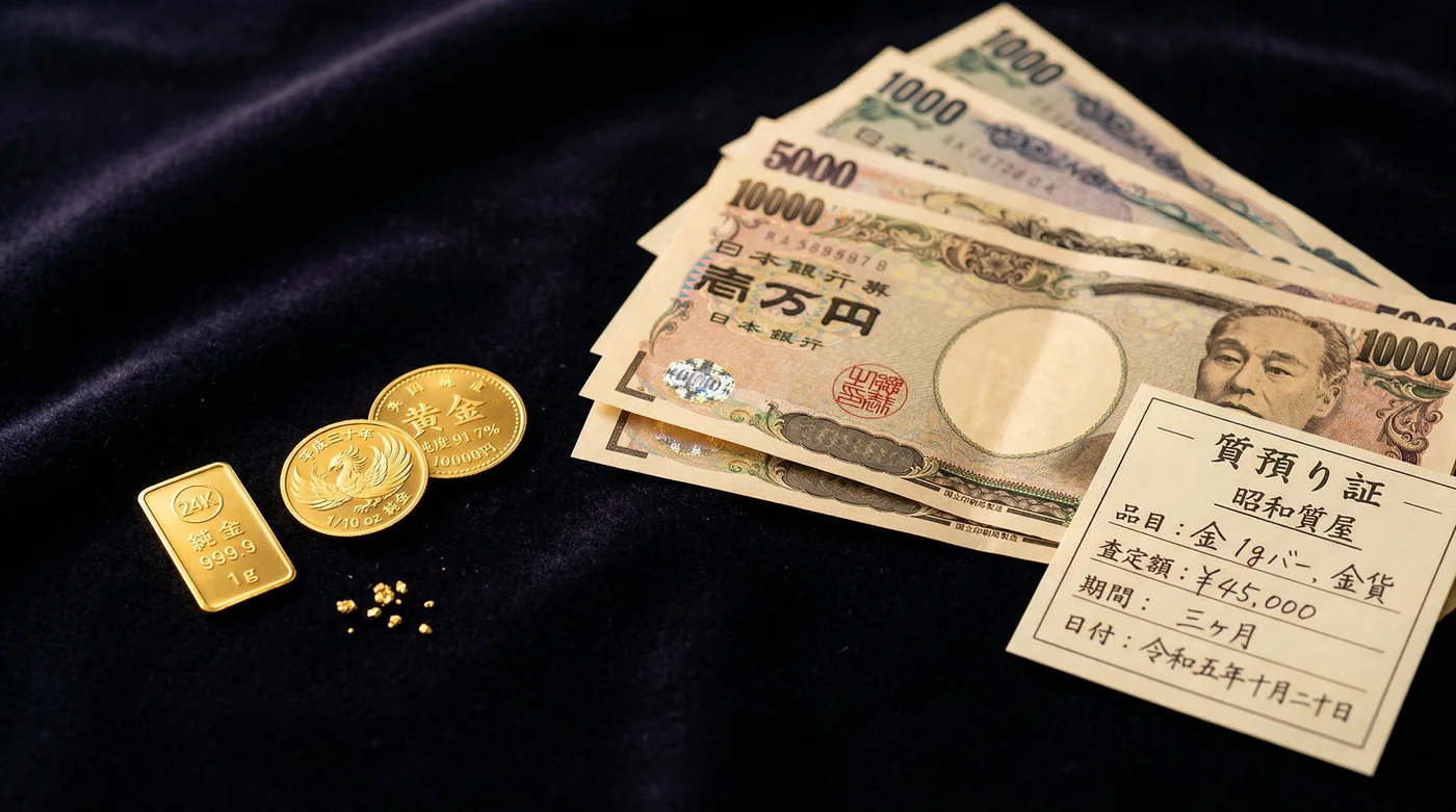 金インゴットを売らずに現金化する概念:手元に残る金と現金