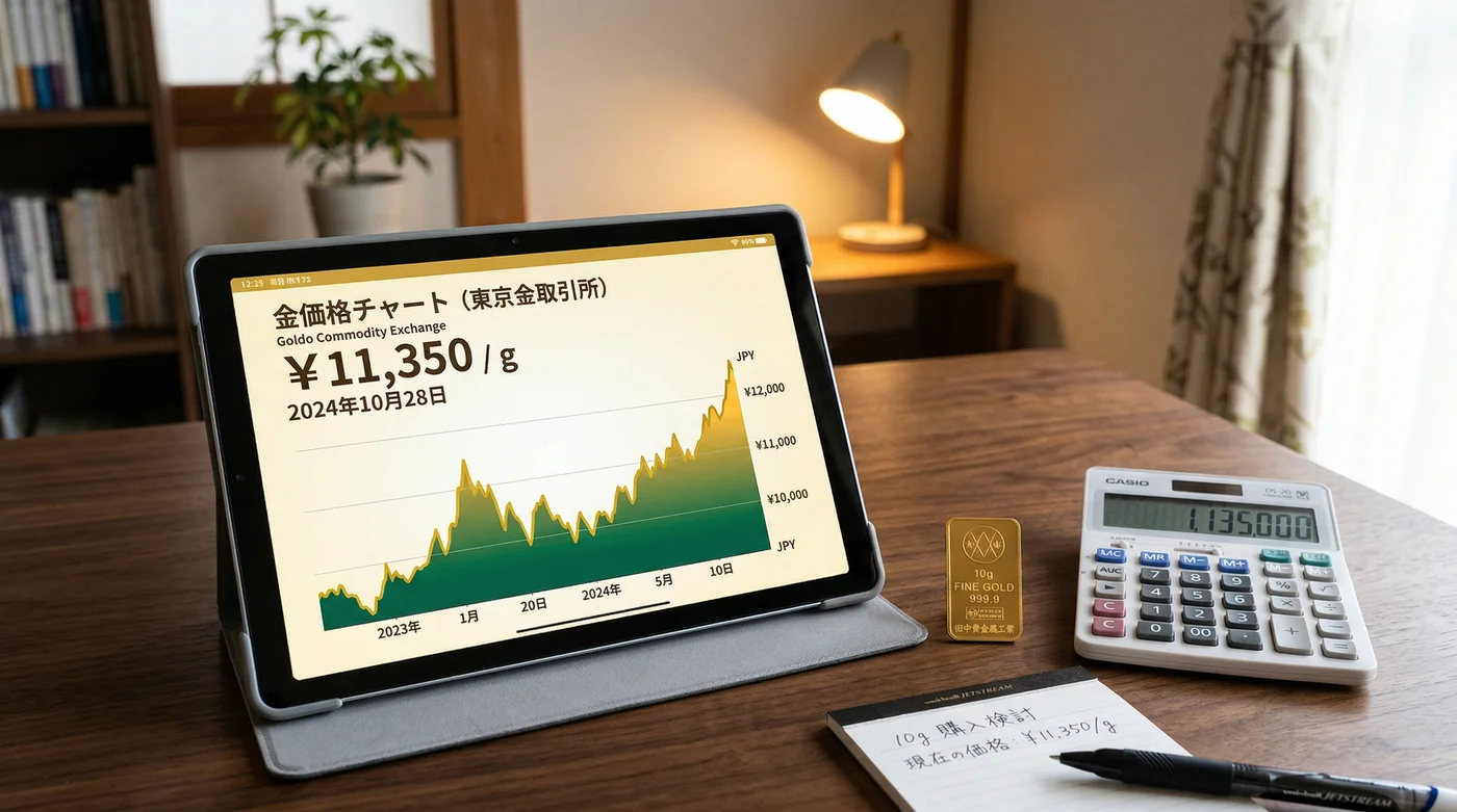 金価格の歴史的な上昇トレンドと売却時の機会損失