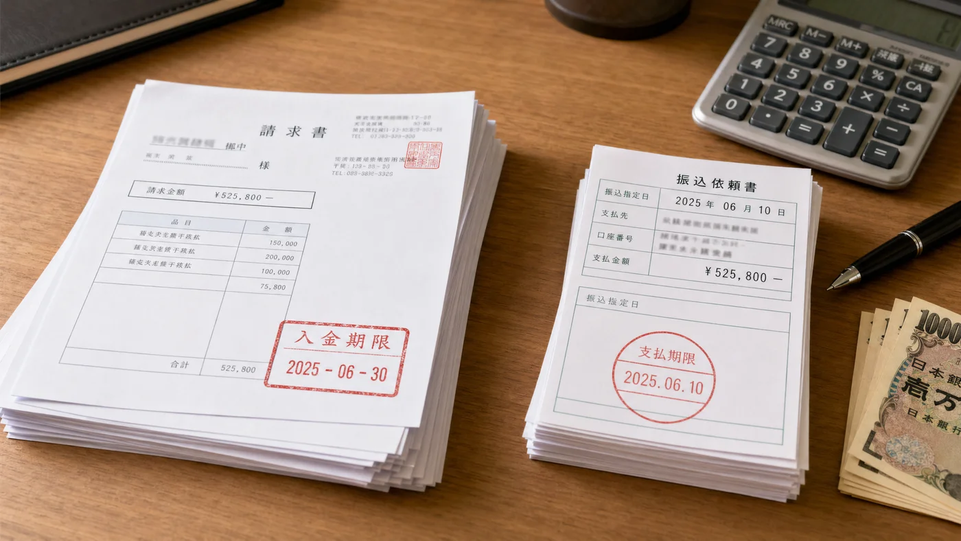 売掛金の入金タイミングと支払期限のズレを表すキャッシュフローのギャップ