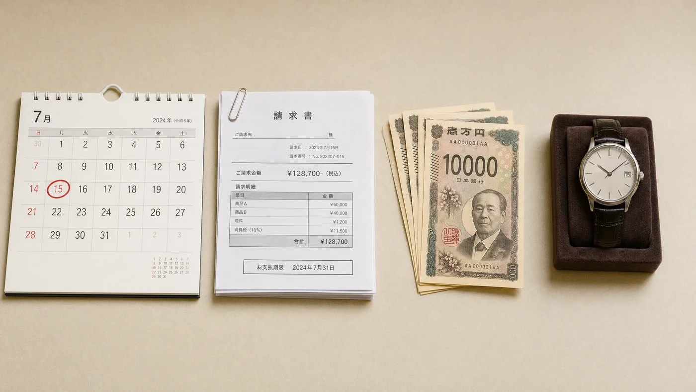支払日までの時間軸別調達手段イメージ