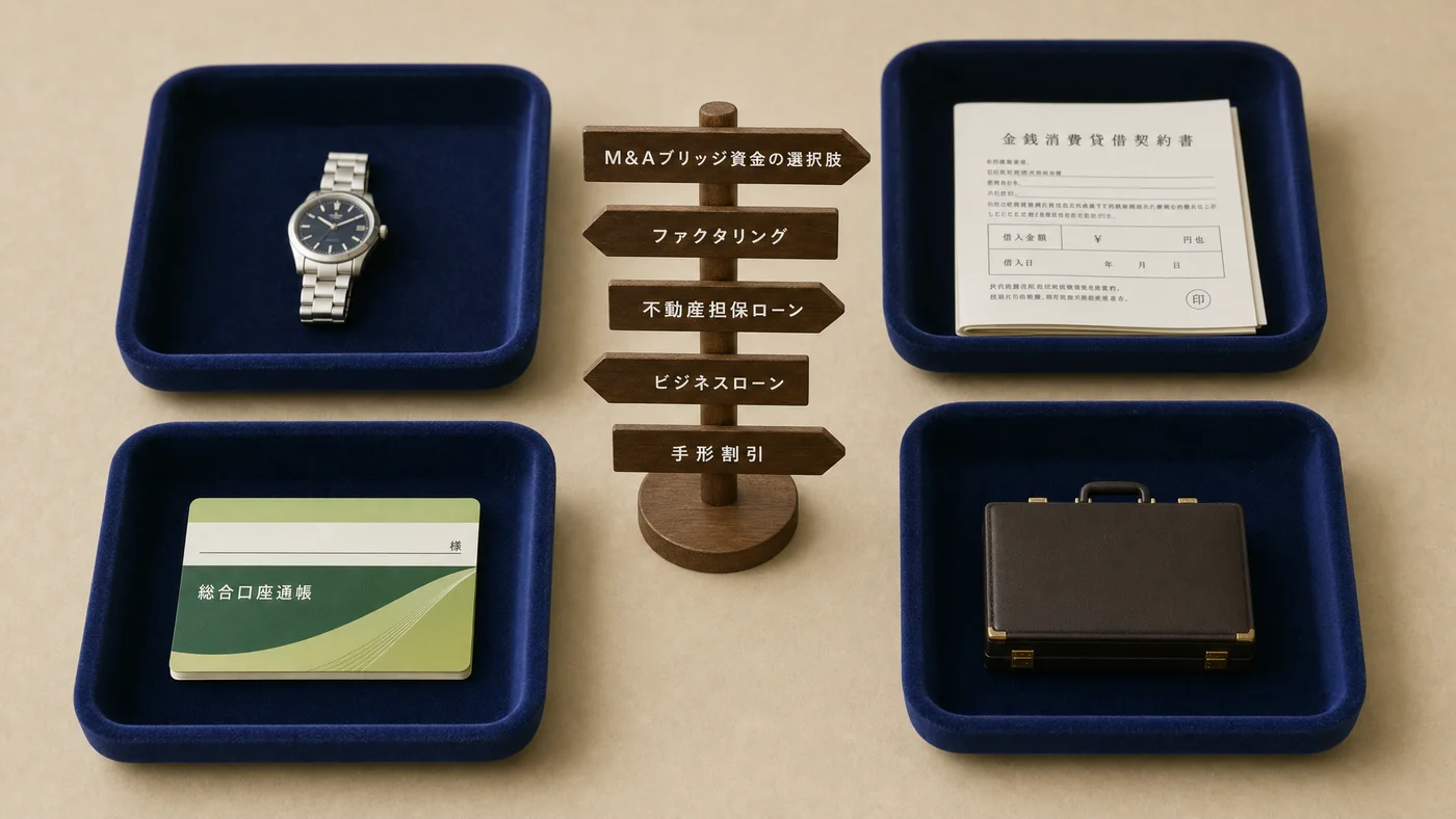 M&A費用の繋ぎ資金選択肢比較