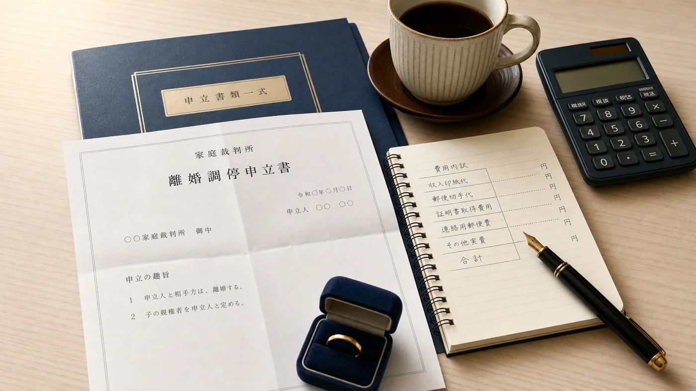 離婚調停の費用を整理するイメージ
