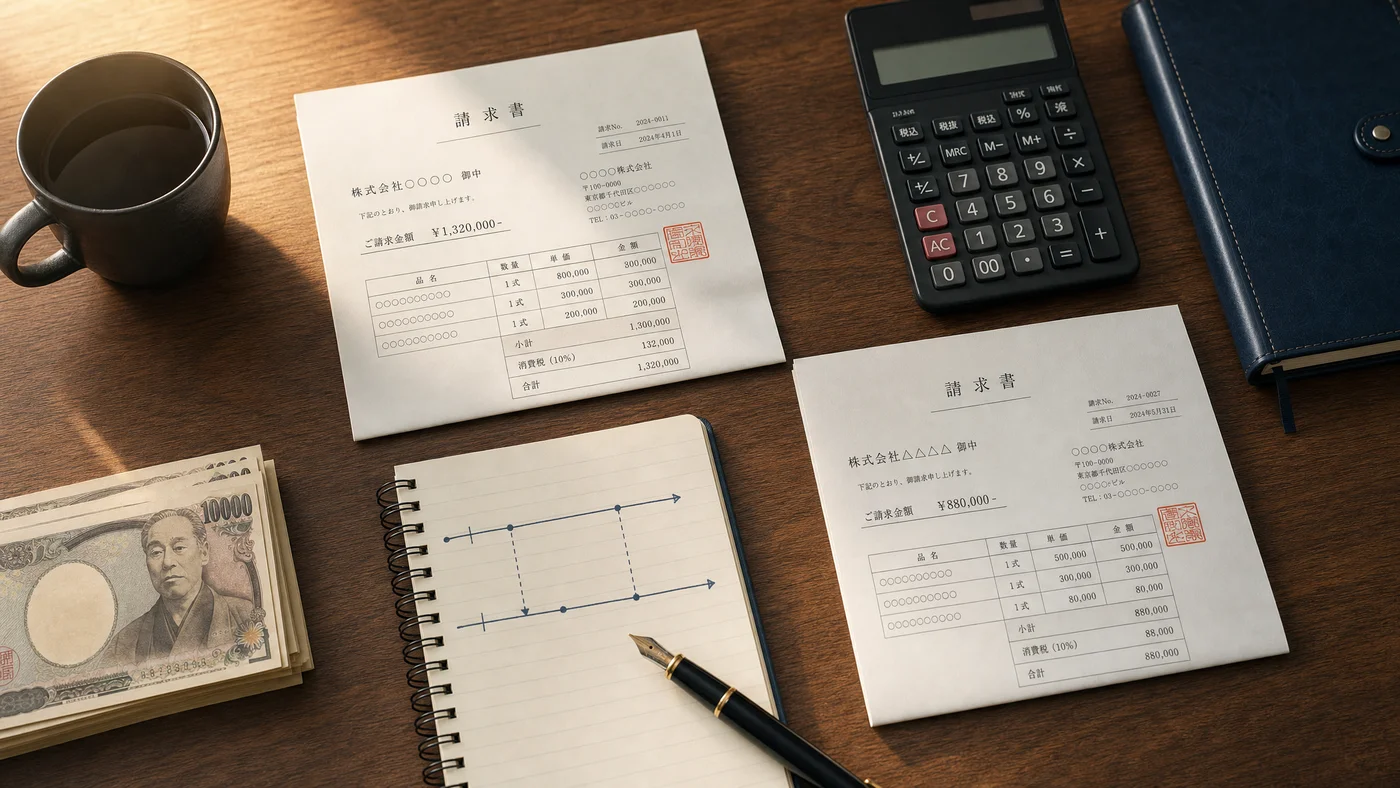 仕入と売掛のズレを埋めるイメージ