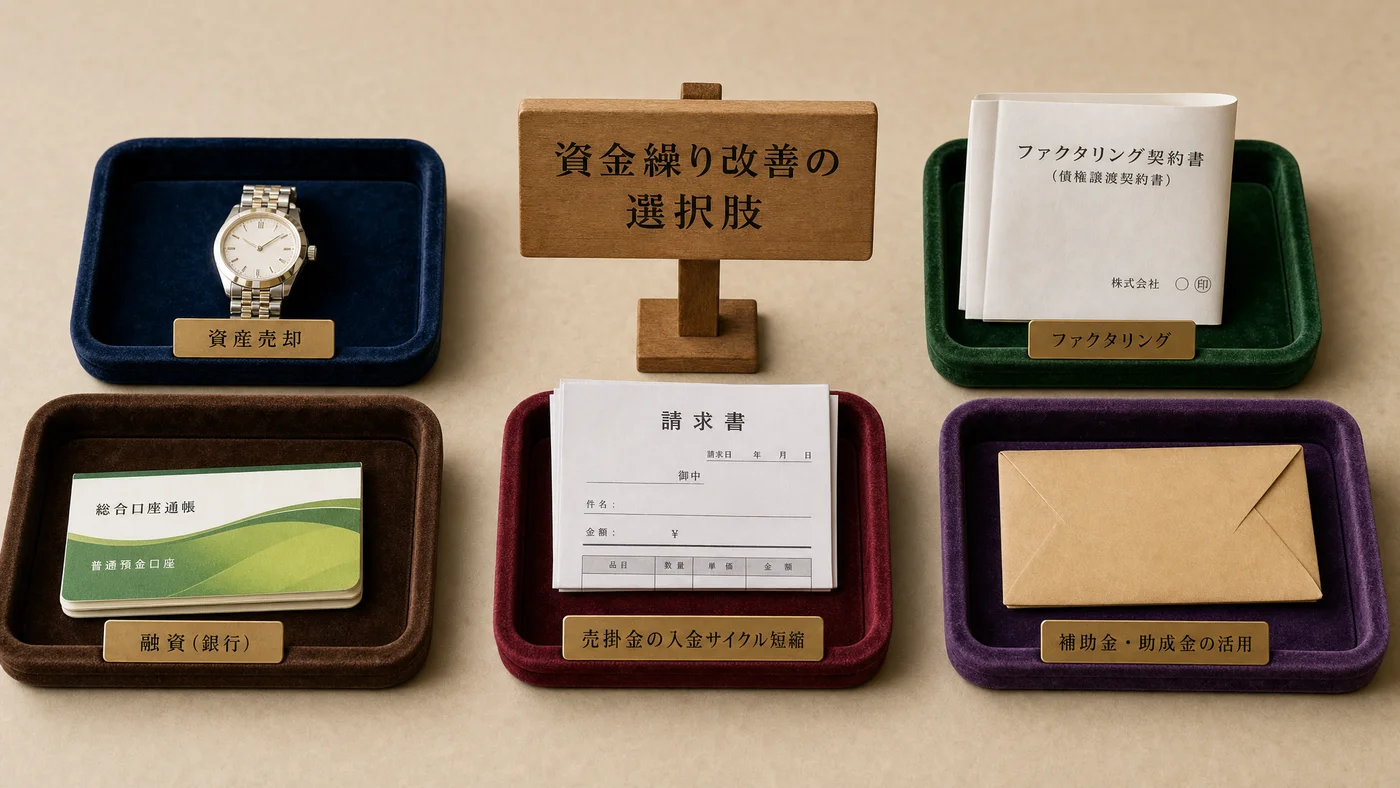 仕入と売掛のズレを埋める選択肢の比較イメージ