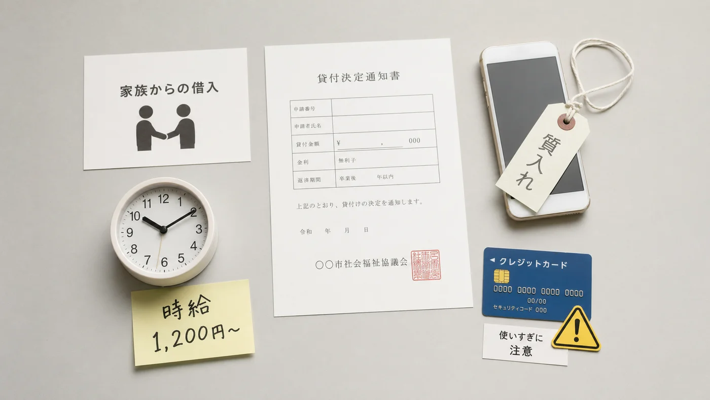 新社会人が使える5つの資金調達手段の比較