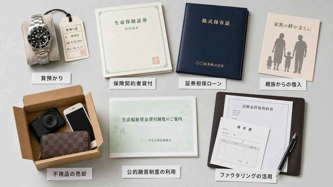 信用情報を傷つけずに資金確保する7つの選択肢の比較