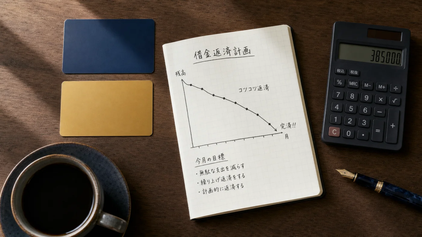 リボ払いの返済戦略を考えるイメージ