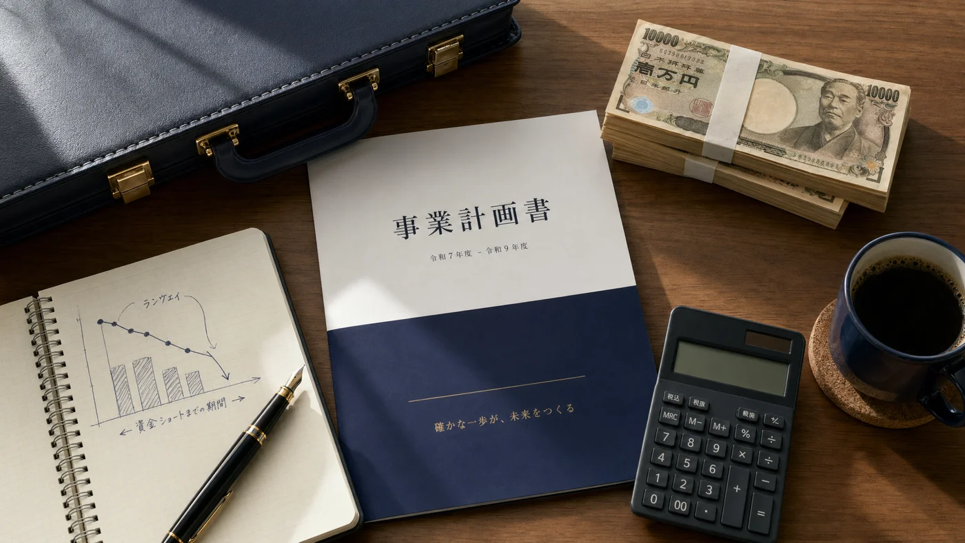 創業初期の資金繰りを設計するイメージ