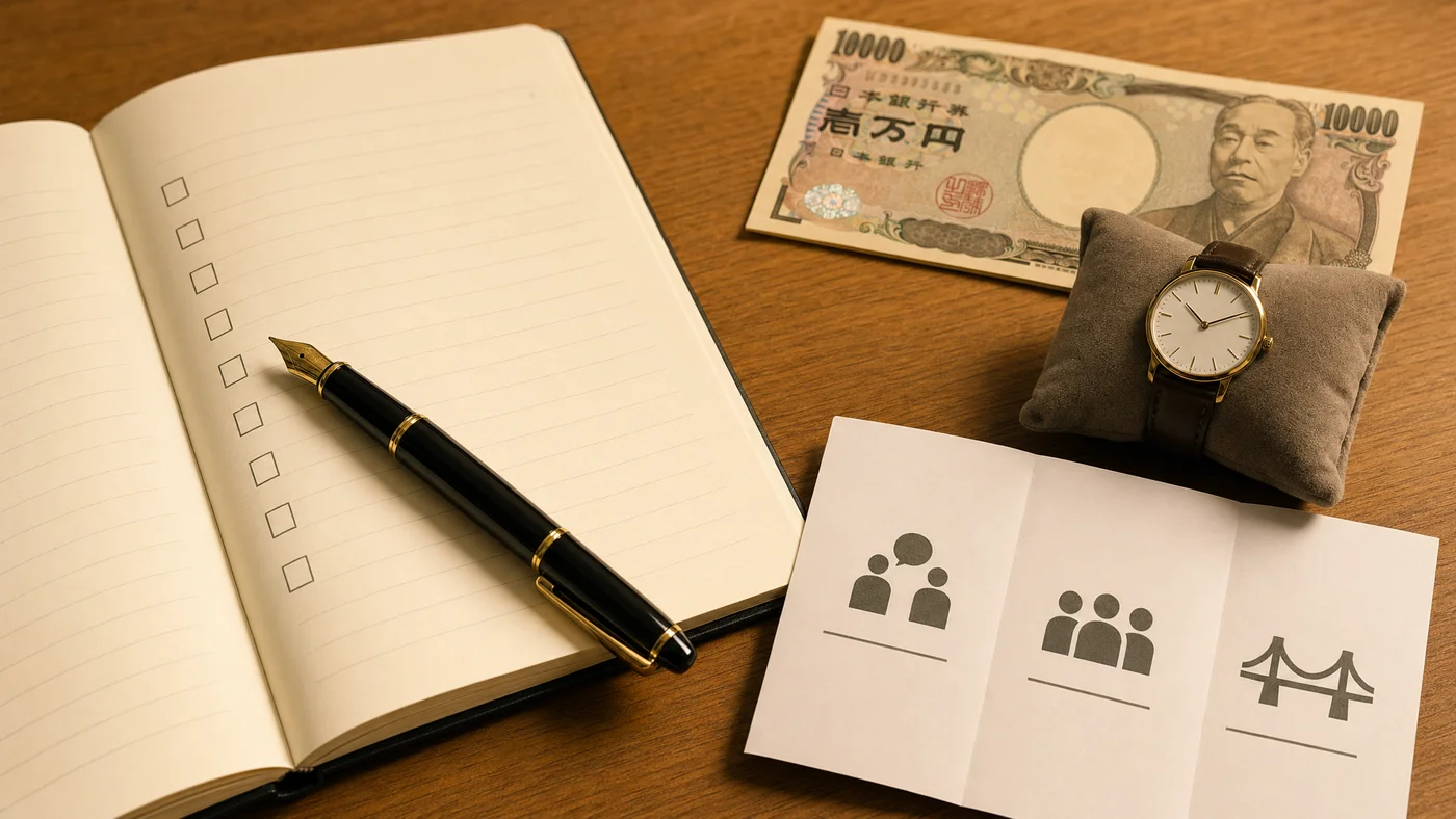 つなぎ資金の選択肢を整理したチェックリストのイメージ